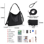 Lapsting Boho Faux Leather Hobo Shoulder Bag