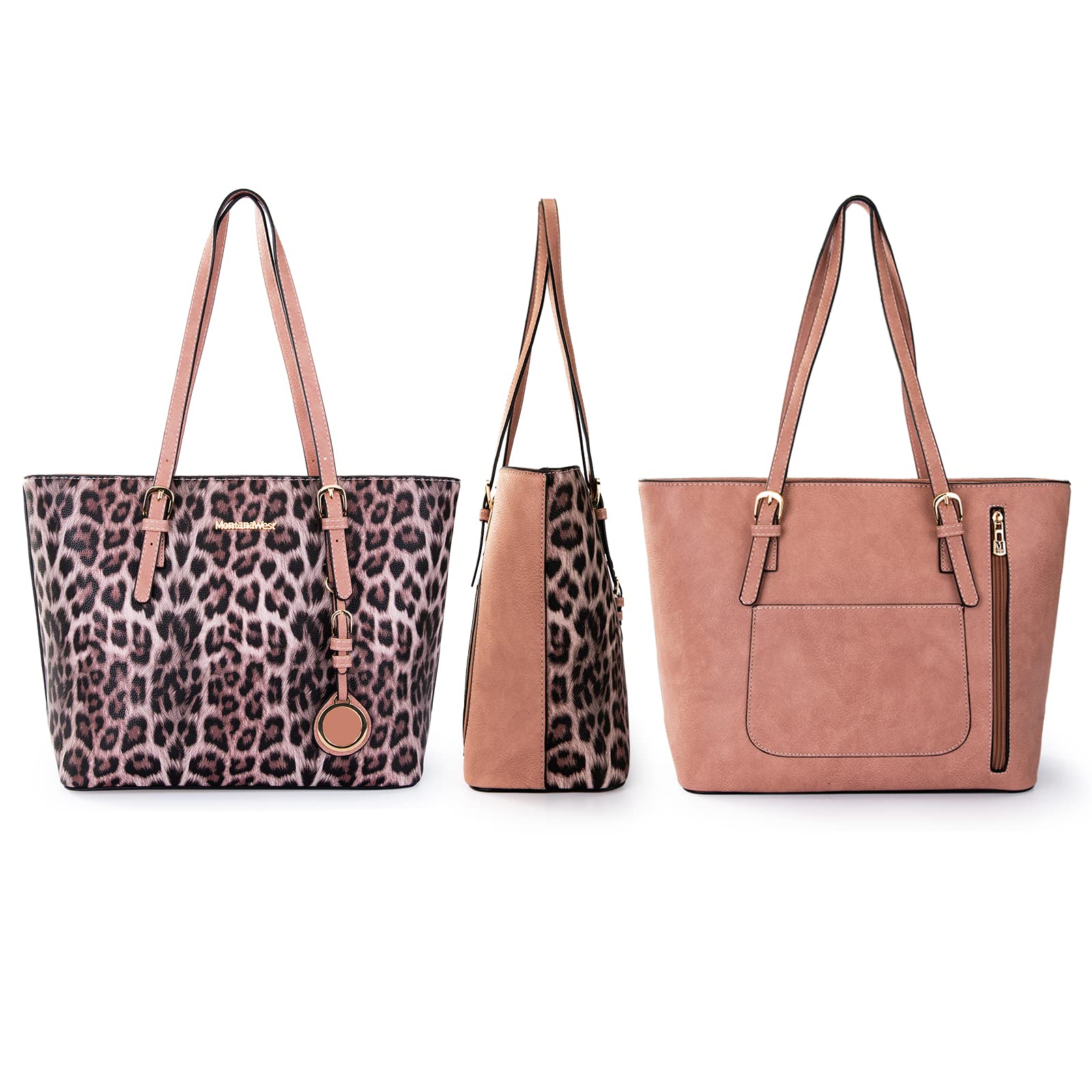 Leopard Luxe: Montana West 3pc Tote & Satchel Set