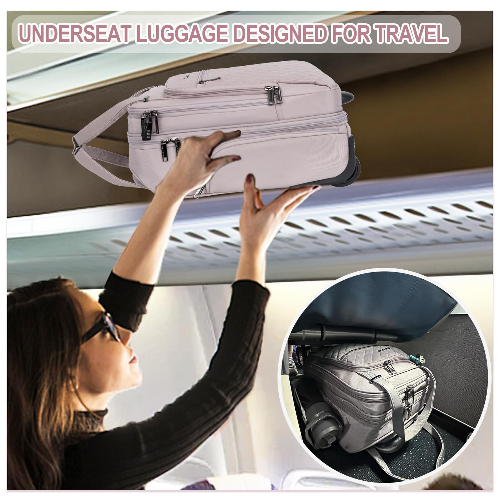 EMPSIGN 16 Wheeled Underseat Travel Bag -  by Handbags Specialist Headquarter | Available at Handbags Specialist Headquarter
