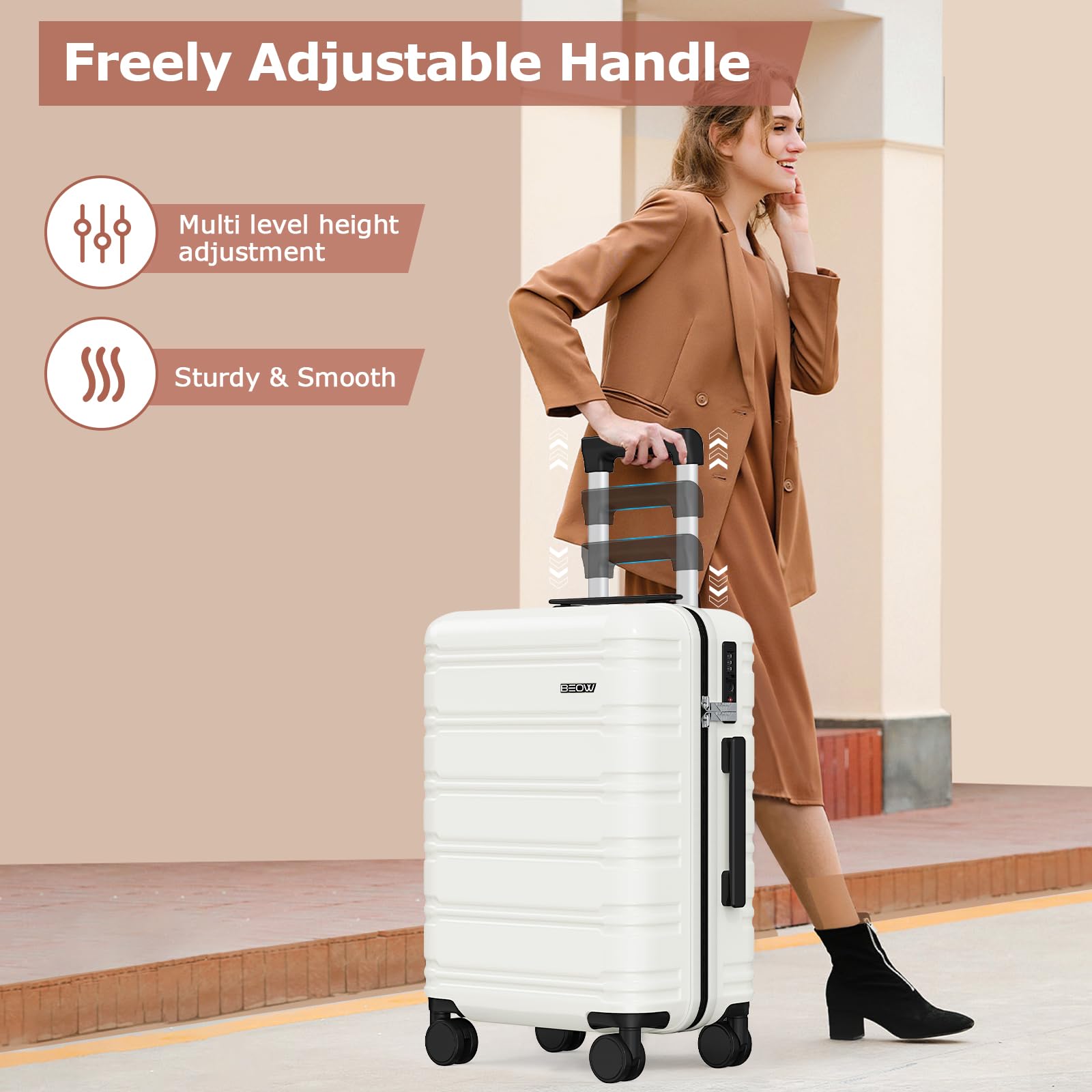 BEOW Spinner Luggage Set - Luggage Travel Bags by Handbags Specialist Headquarter | Available at Handbags Specialist Headquarter