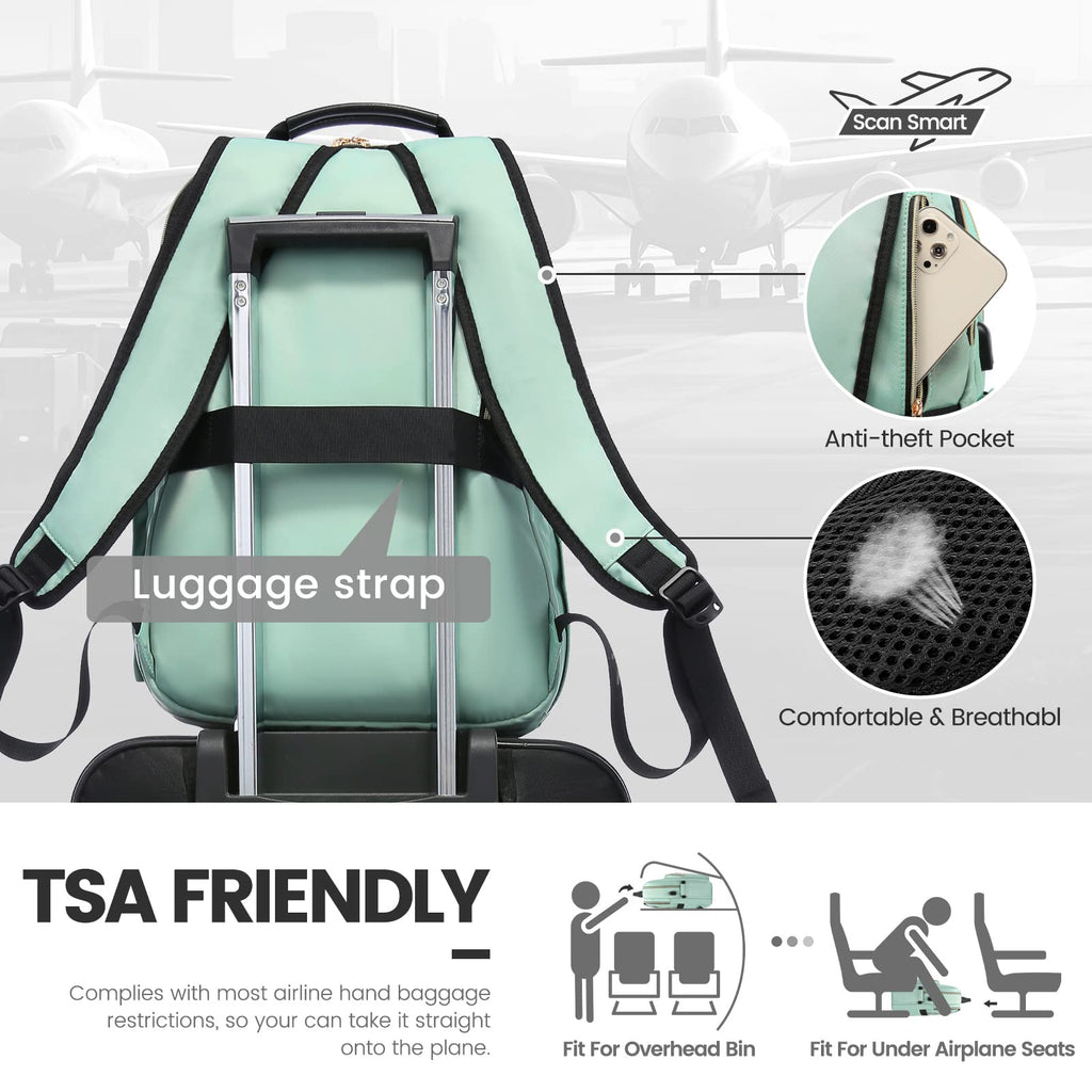 Chic Leather Laptop Backpack for Women - LoveVook - Backpack Bags by Handbags Specialist Headquarter | Available at Handbags Specialist Headquarter