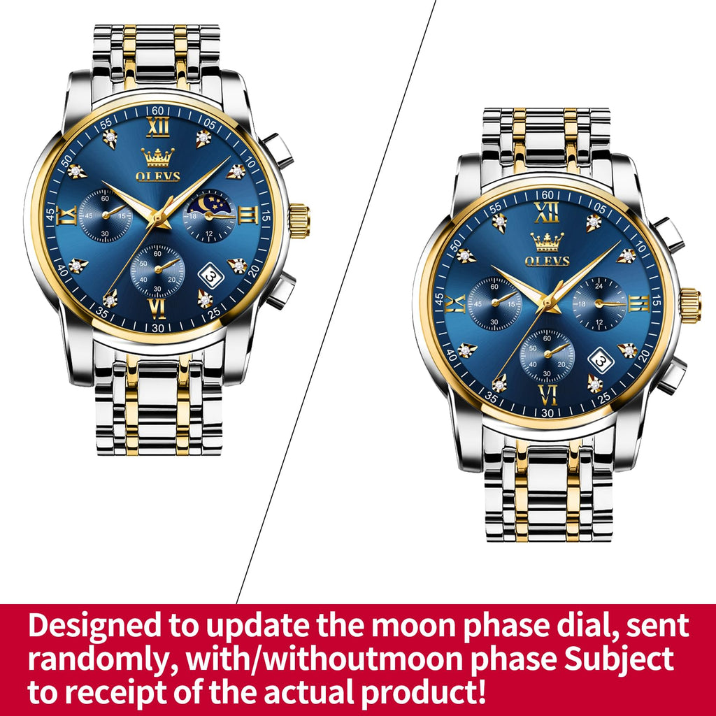 EclipseTime: Luminous Men's Luxury Chrono Watch