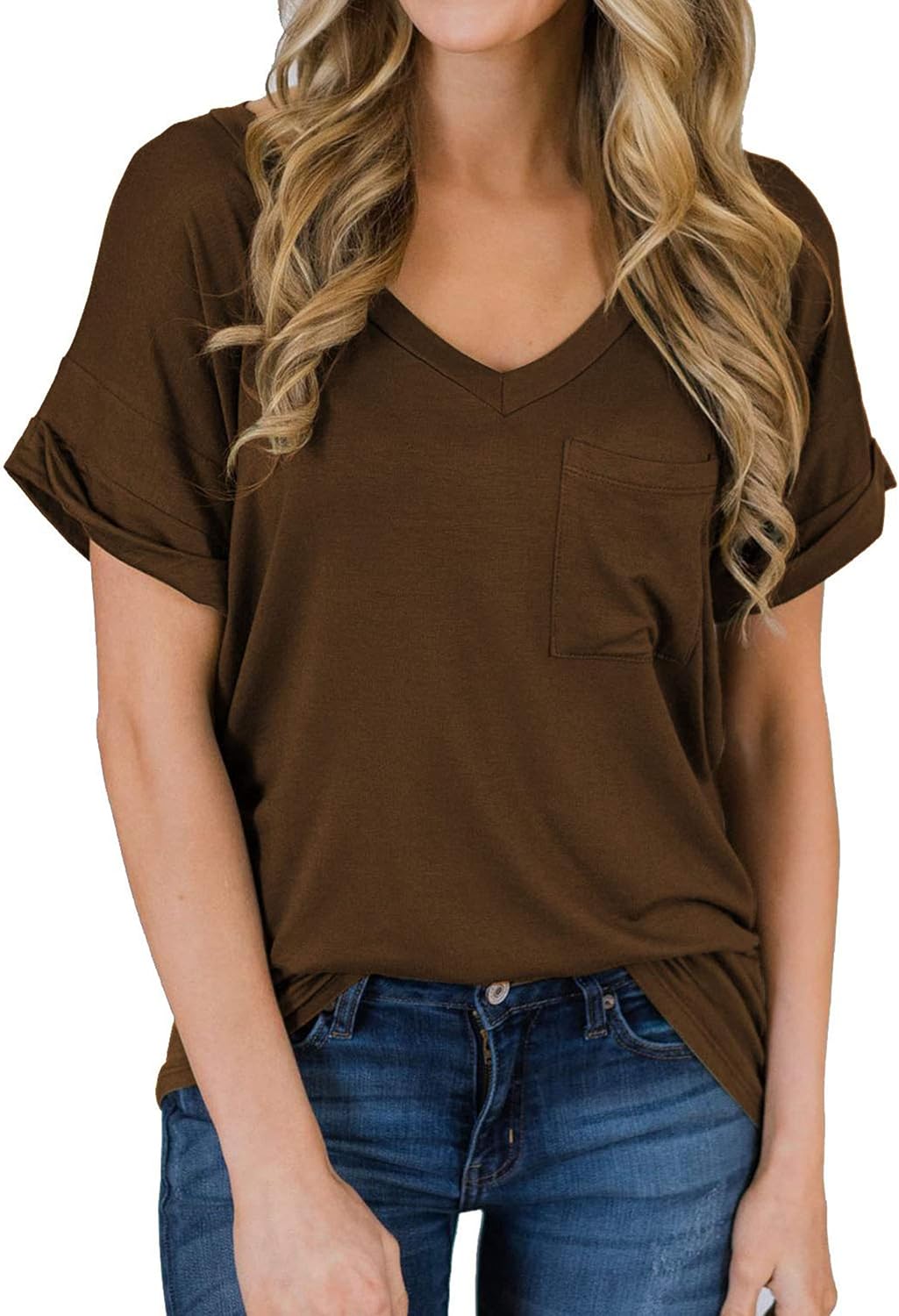 Best Casual V-neck tee for women 2025 - Women Tops by Handbags Specialist Headquarter | Available at Handbags Specialist Headquarter