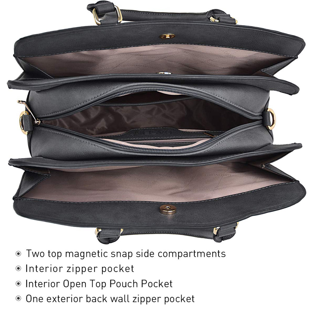 Women’s 2pc Tote & Wallet Handbag Set with 3 Compartments