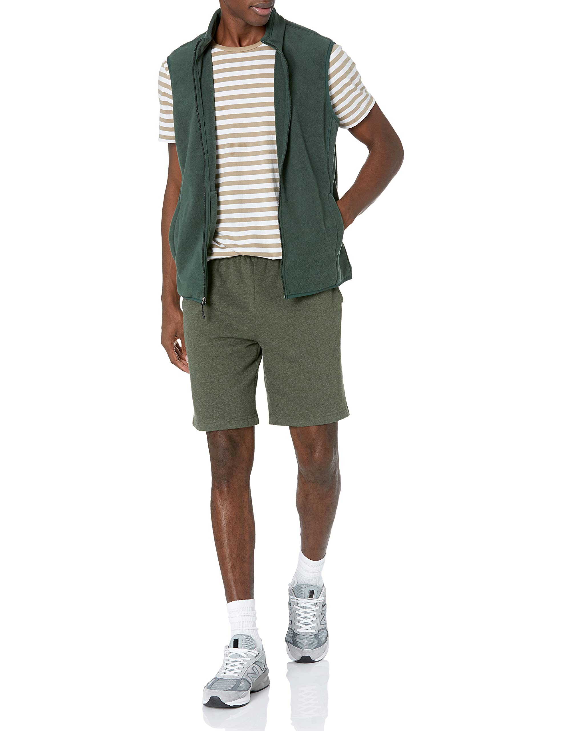 PolarZip Men's Fleece Vest – Big & Tall by Essentials