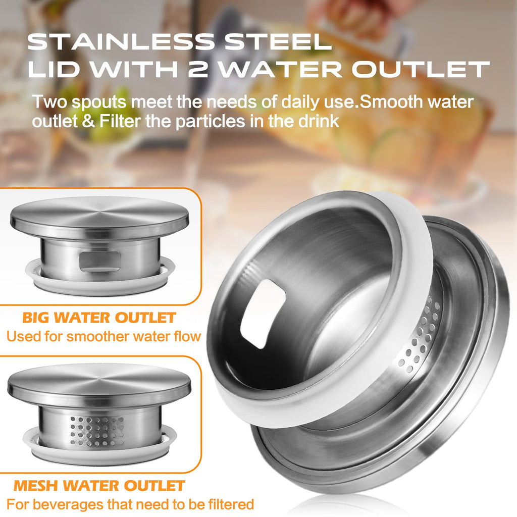 Aofmee Stainless Precision Pitcher - 68oz Borosilicate - Decor by Handbags Specialist Headquarter | Available at Handbags Specialist Headquarter