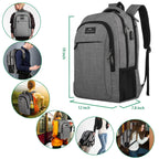 MATEIN SleekGuard Laptop Backpack with USB Port - Backpack Bags by Handbags Specialist Headquarter | Available at Handbags Specialist Headquarter