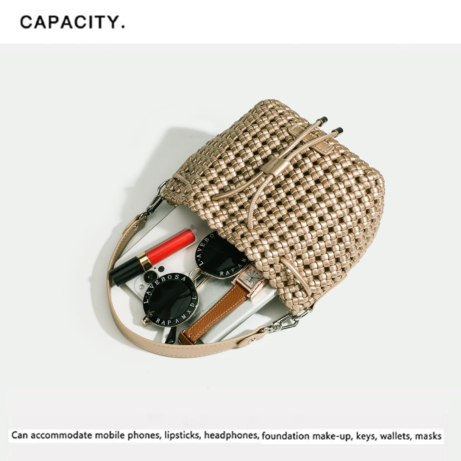 Hollow Bucket Tote Bag -  by Handbags Specialist Headquarter | Available at Handbags Specialist Headquarter