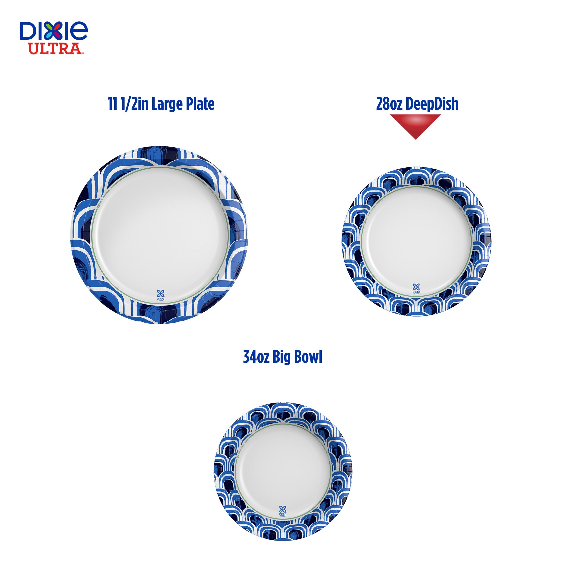 Dixie Ultra Max: Heavy Duty 40ct Deep Dish Plates - Paper Plates by Handbags Specialist Headquarter | Available at Handbags Specialist Headquarter