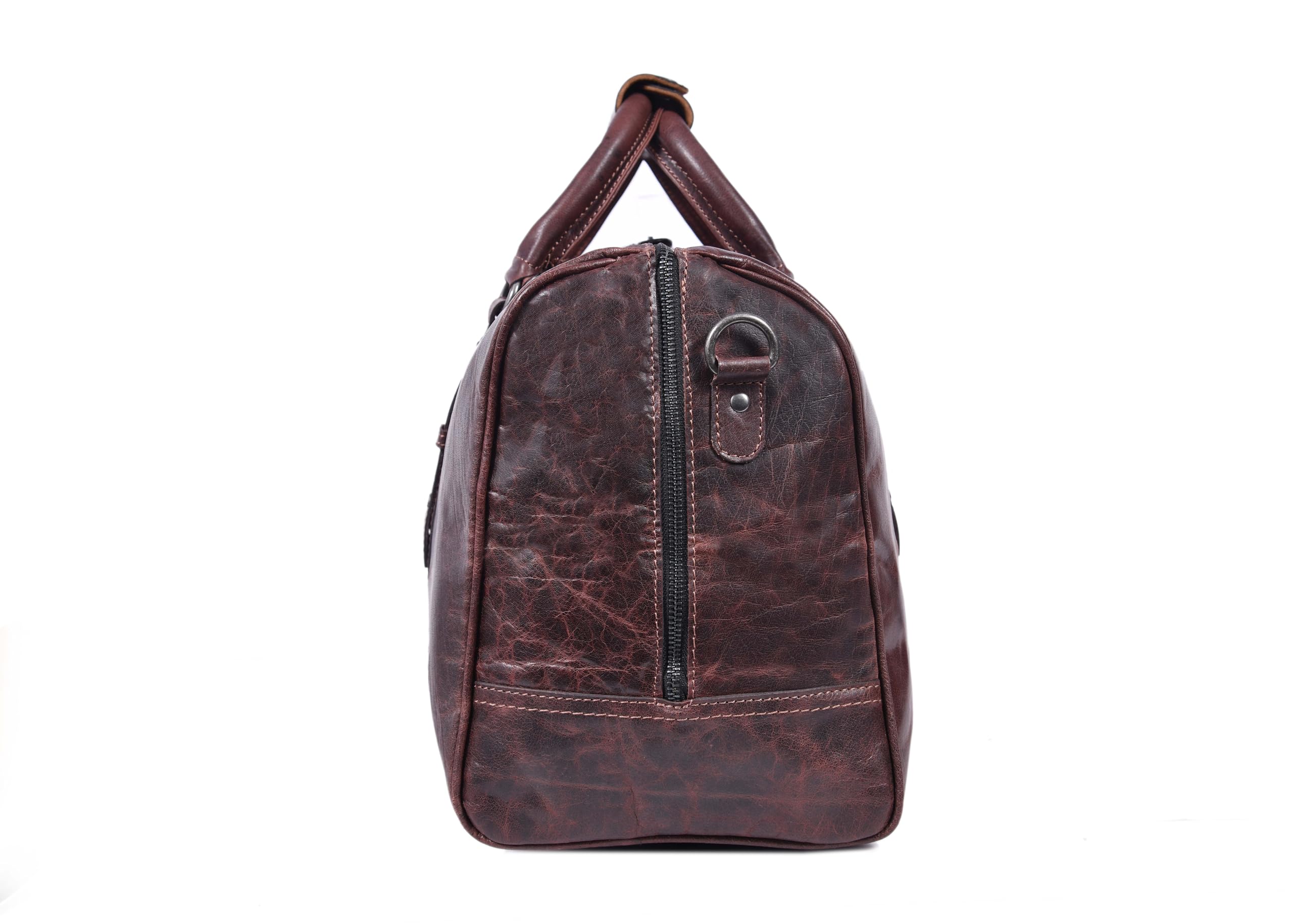 Leather Travel Duffel Bag for Men & Women