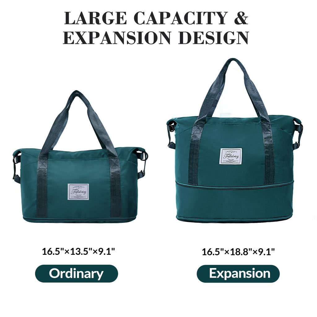 Pink Expandable Travel Duffel with Wet Pocket -  by Handbags Specialist Headquarter | Available at Handbags Specialist Headquarter