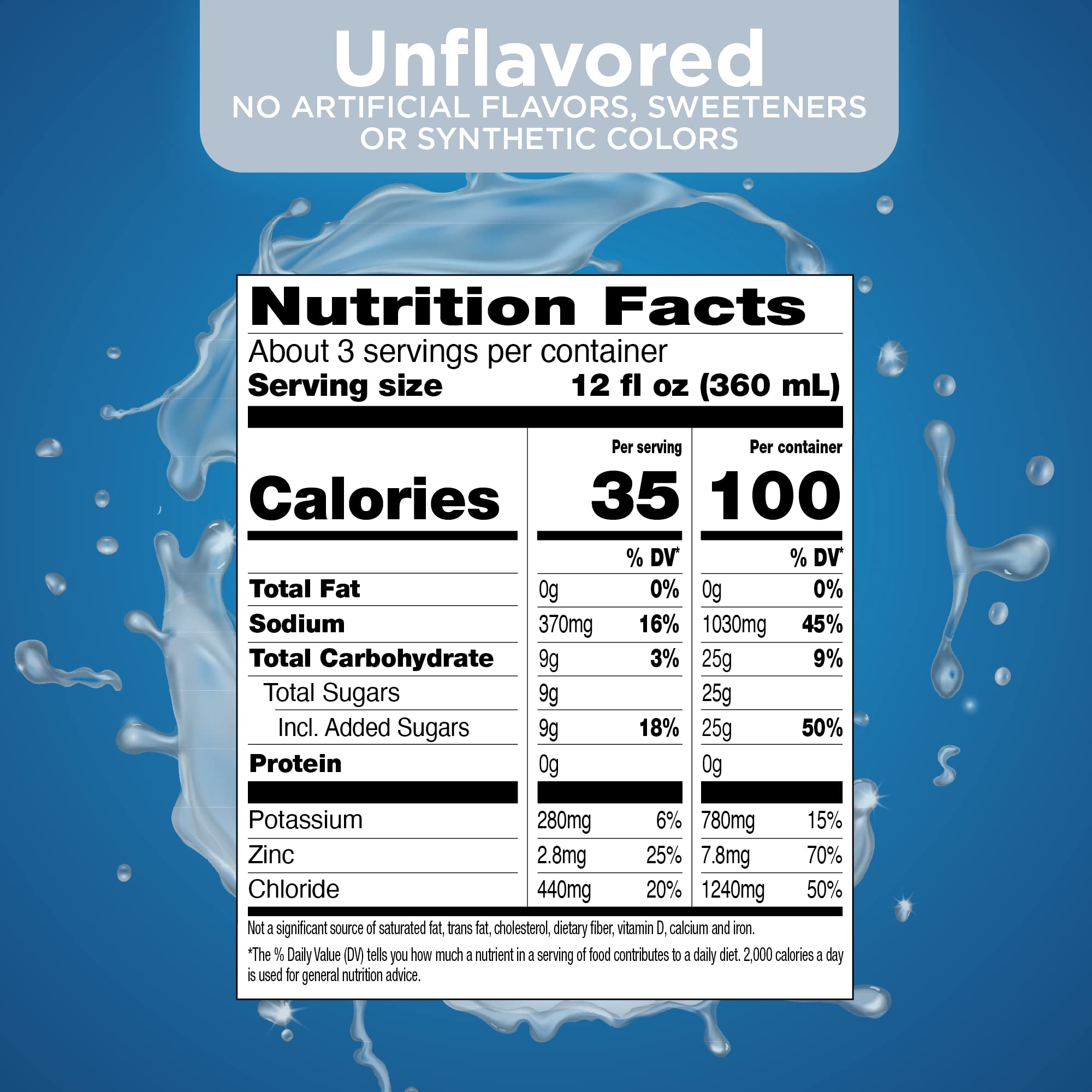 Electrolyte Hydration Solution - Unflavored 33.8 oz - Health Care by Handbags Specialist Headquarter | Available at Handbags Specialist Headquarter