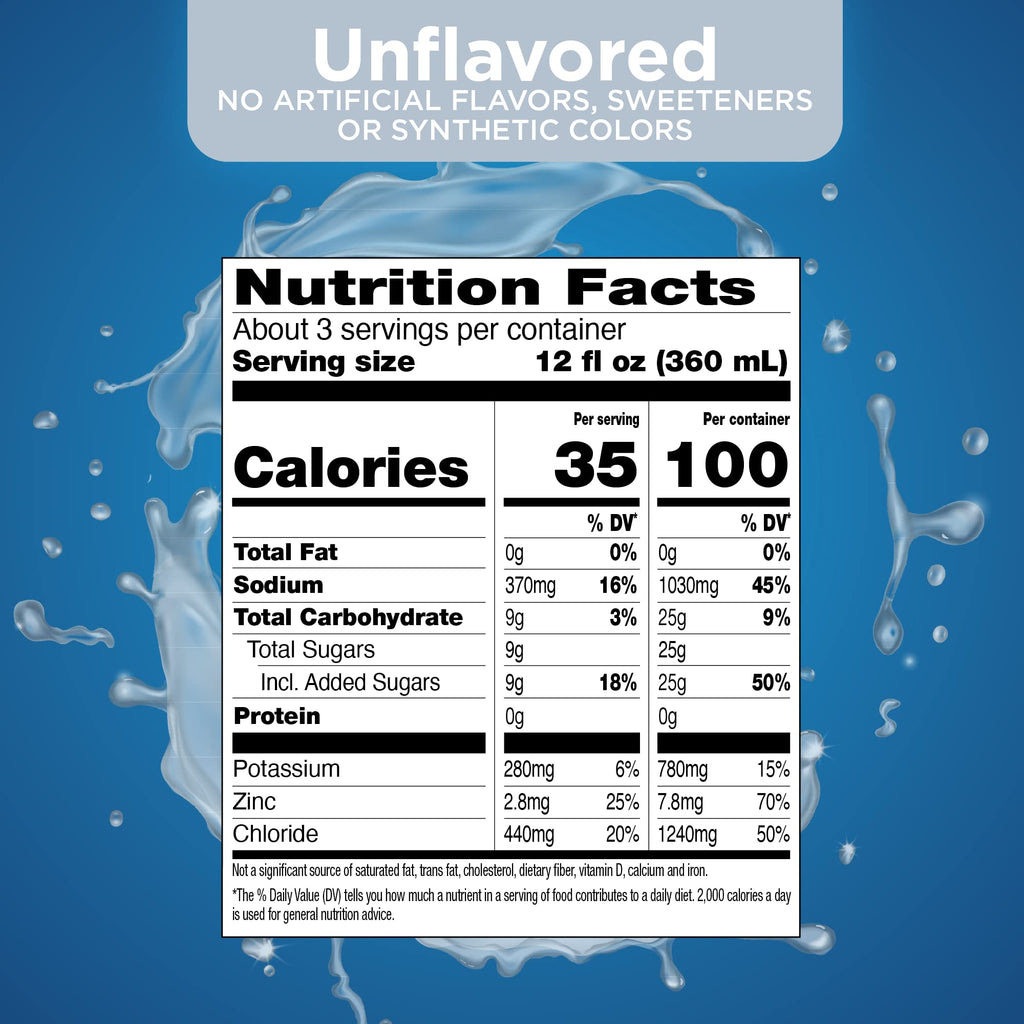 Electrolyte Hydration Solution - Unflavored 33.8 oz - Health Care by Handbags Specialist Headquarter | Available at Handbags Specialist Headquarter