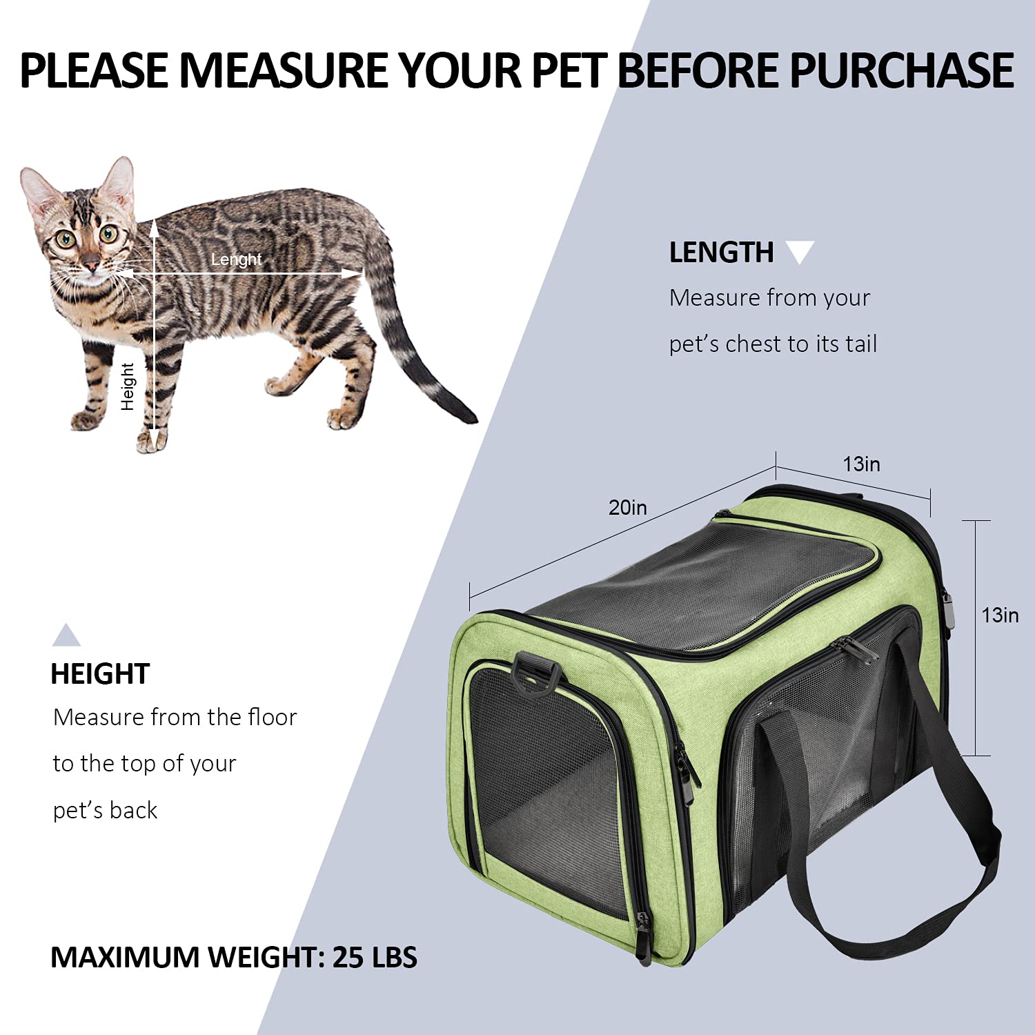 PawsVoyage: Grey TSA-Approved Pet Carrier (15lbs Max) -  by Handbags Specialist Headquarter | Available at Handbags Specialist Headquarter