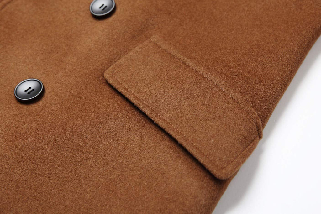 Men's Premium Wool Blend Double Breasted Coat