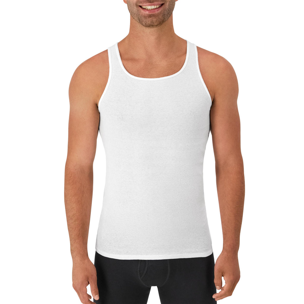 CoolFlex Men's Ribbed Tank Pack - White/Black/Gray