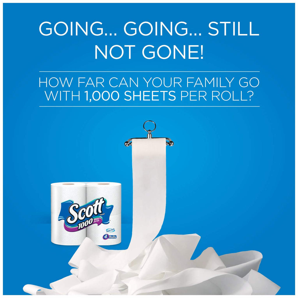 Scott 1000 Toilet Paper, 32 Rolls, Septic-Safe, 1-Ply Toilet Tissue - Toilet Paper by Handbags Specialist Headquarter | Available at Handbags Specialist Headquarter