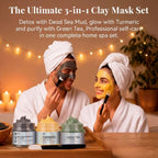 ANAI RUI 3 Pack Clay Mask Set for Smoothing & Glow
