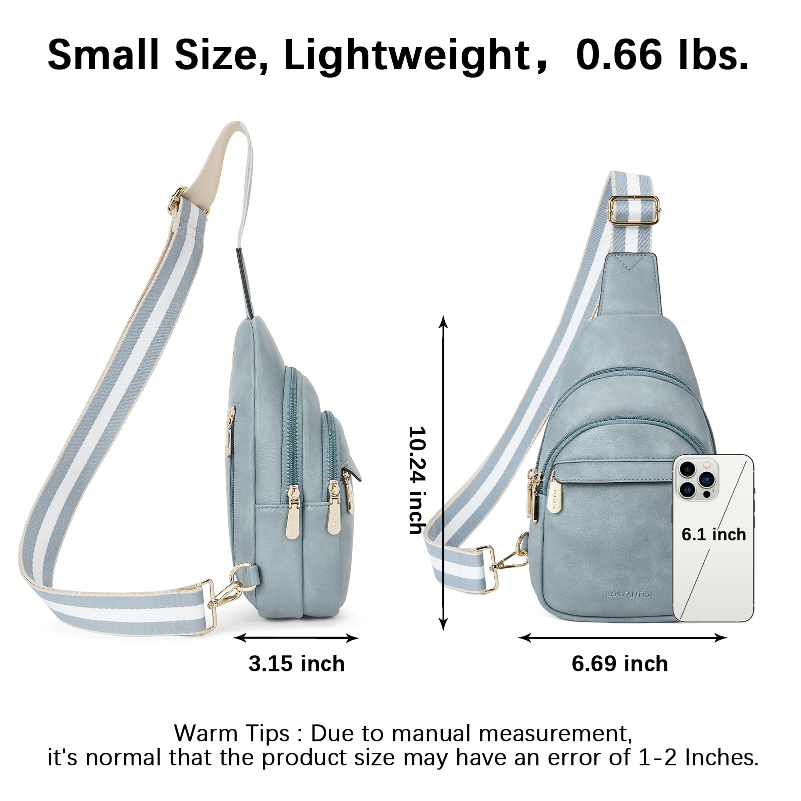 BOSTANTEN Chic Leather Crossbody Sling Bag -  by Handbags Specialist Headquarter | Available at Handbags Specialist Headquarter