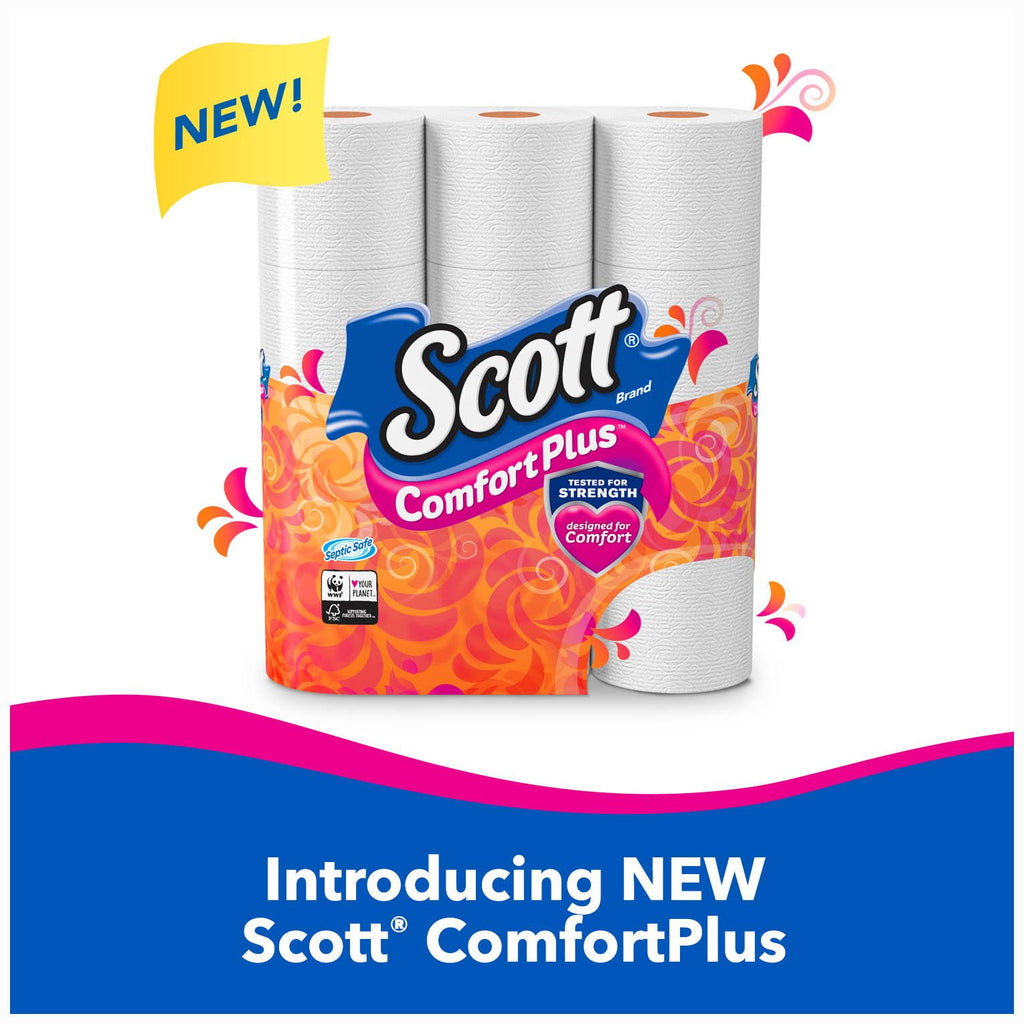 Scott SoftEase: 12 Double Rolls, Septic-Safe Tissue - Toilet Paper by Handbags Specialist Headquarter | Available at Handbags Specialist Headquarter
