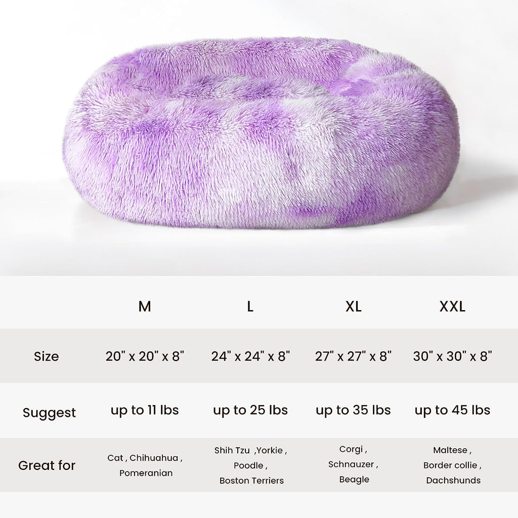 PawCozy Nest: Plush Anti-Anxiety Pet Bed, Light Grey -  by Handbags Specialist Headquarter | Available at Handbags Specialist Headquarter