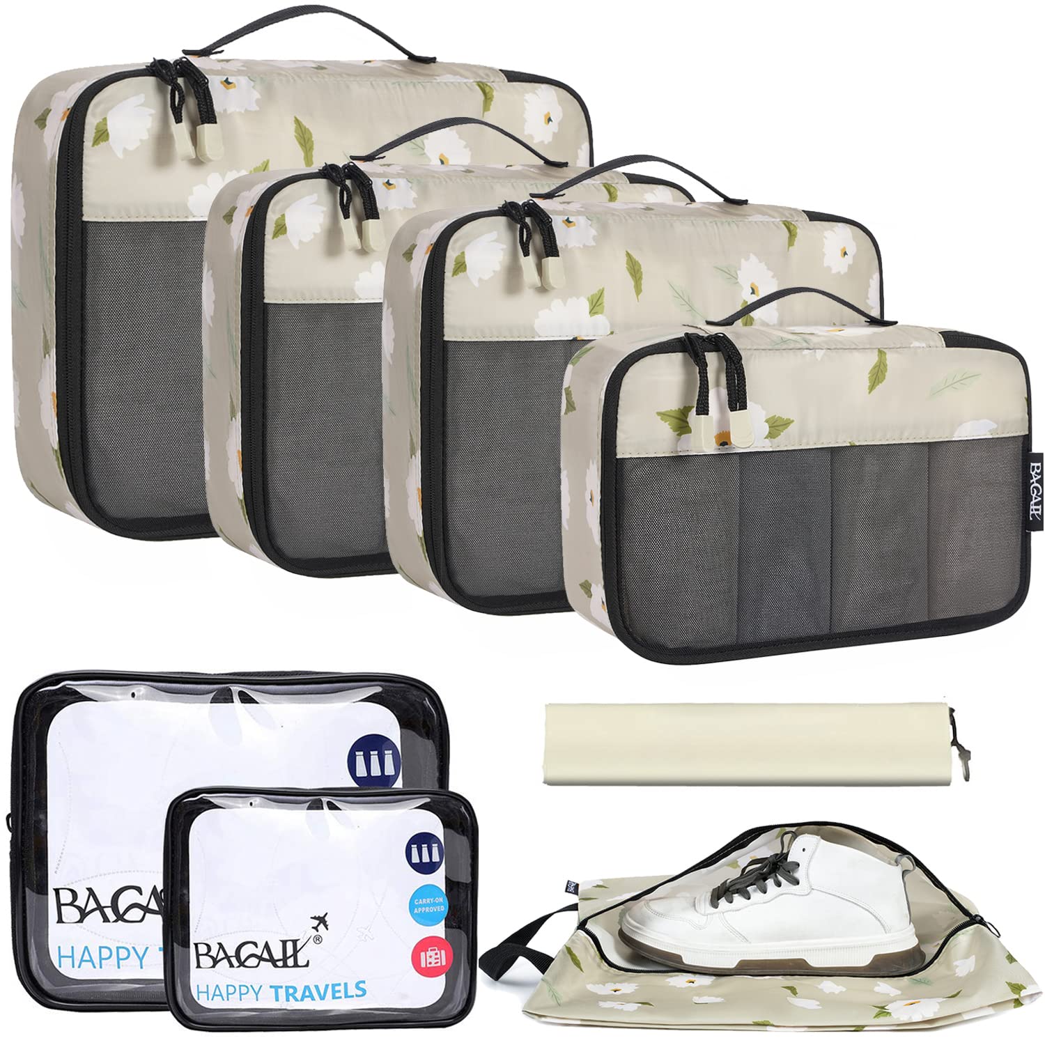 BAGAIL Travel Cubes: 8/9 Set Packing Organizers -  by Handbags Specialist Headquarter | Available at Handbags Specialist Headquarter
