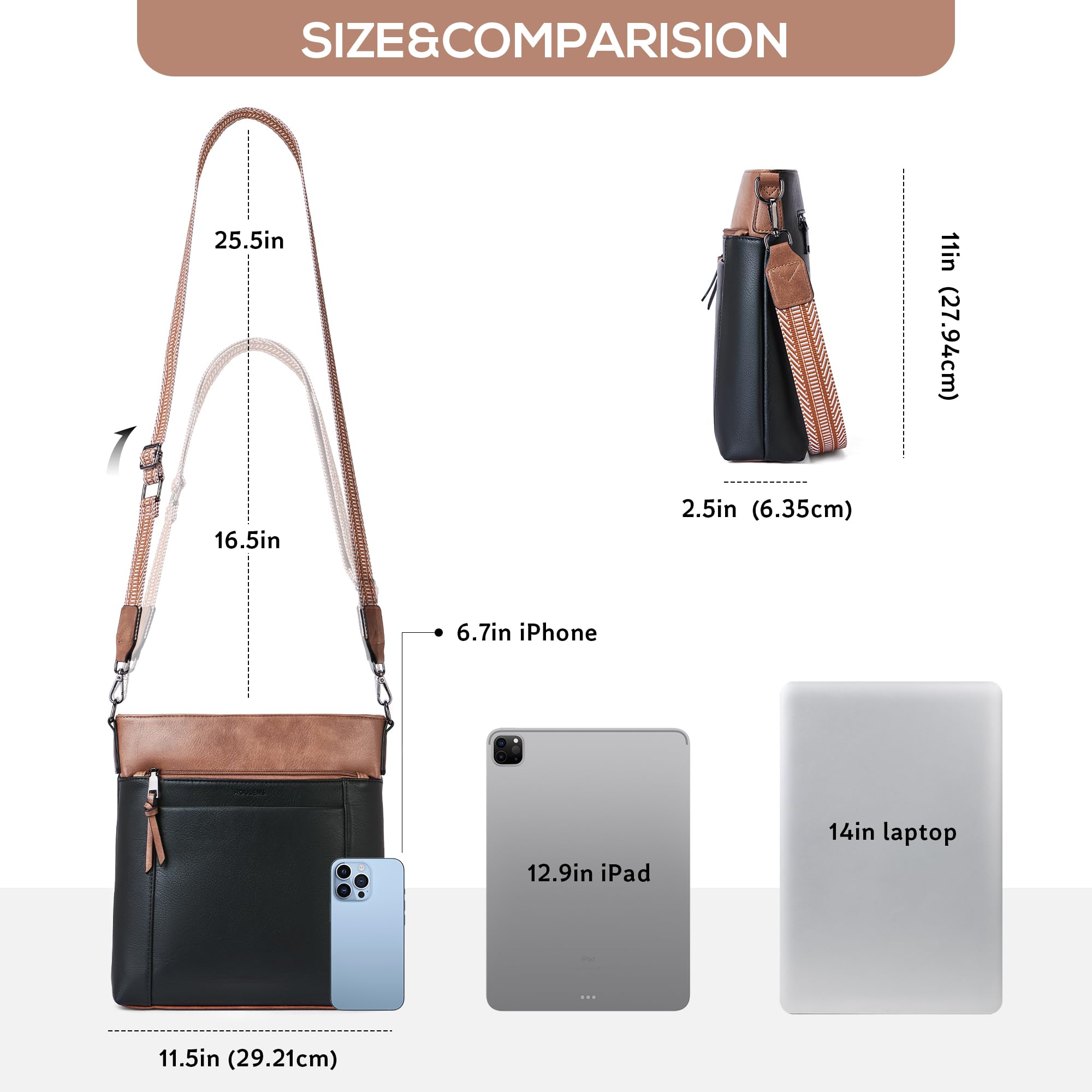 Chic Leather Crossbody with Card Slots for Women -  by Handbags Specialist Headquarter | Available at Handbags Specialist Headquarter