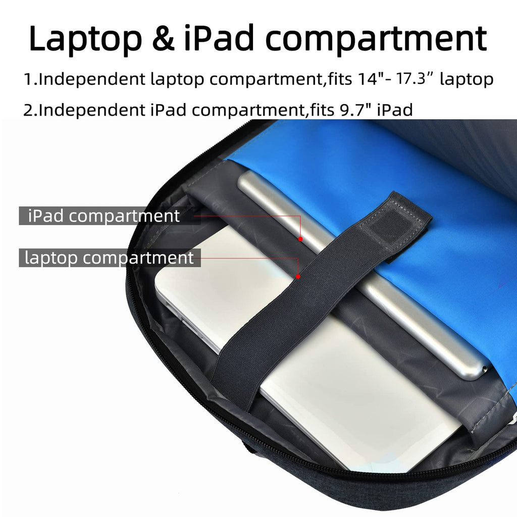 DUSLANG Travel Laptop Backpack with USB Port - Black - Backpack Bags by Handbags Specialist Headquarter | Available at Handbags Specialist Headquarter