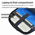 DUSLANG Travel Laptop Backpack with USB Port - Black - Backpack Bags by Handbags Specialist Headquarter | Available at Handbags Specialist Headquarter