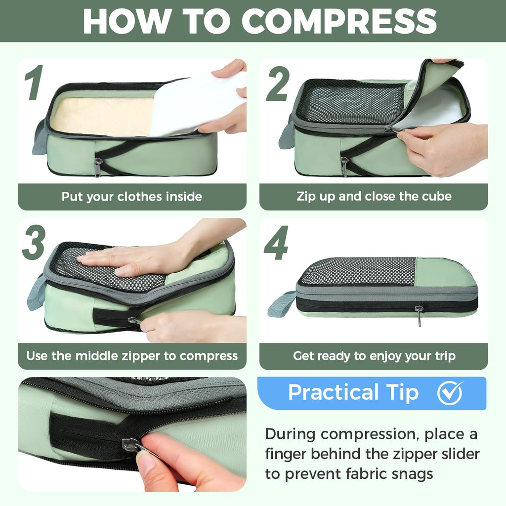 BAGAIL Expandable Travel Compression Cubes Set -  by Handbags Specialist Headquarter | Available at Handbags Specialist Headquarter