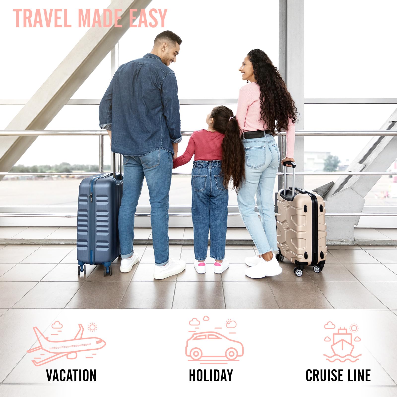 Veken Travel Cubes - 8 Piece Set - Luggage Travel Bags by Handbags Specialist Headquarter | Available at Handbags Specialist Headquarter