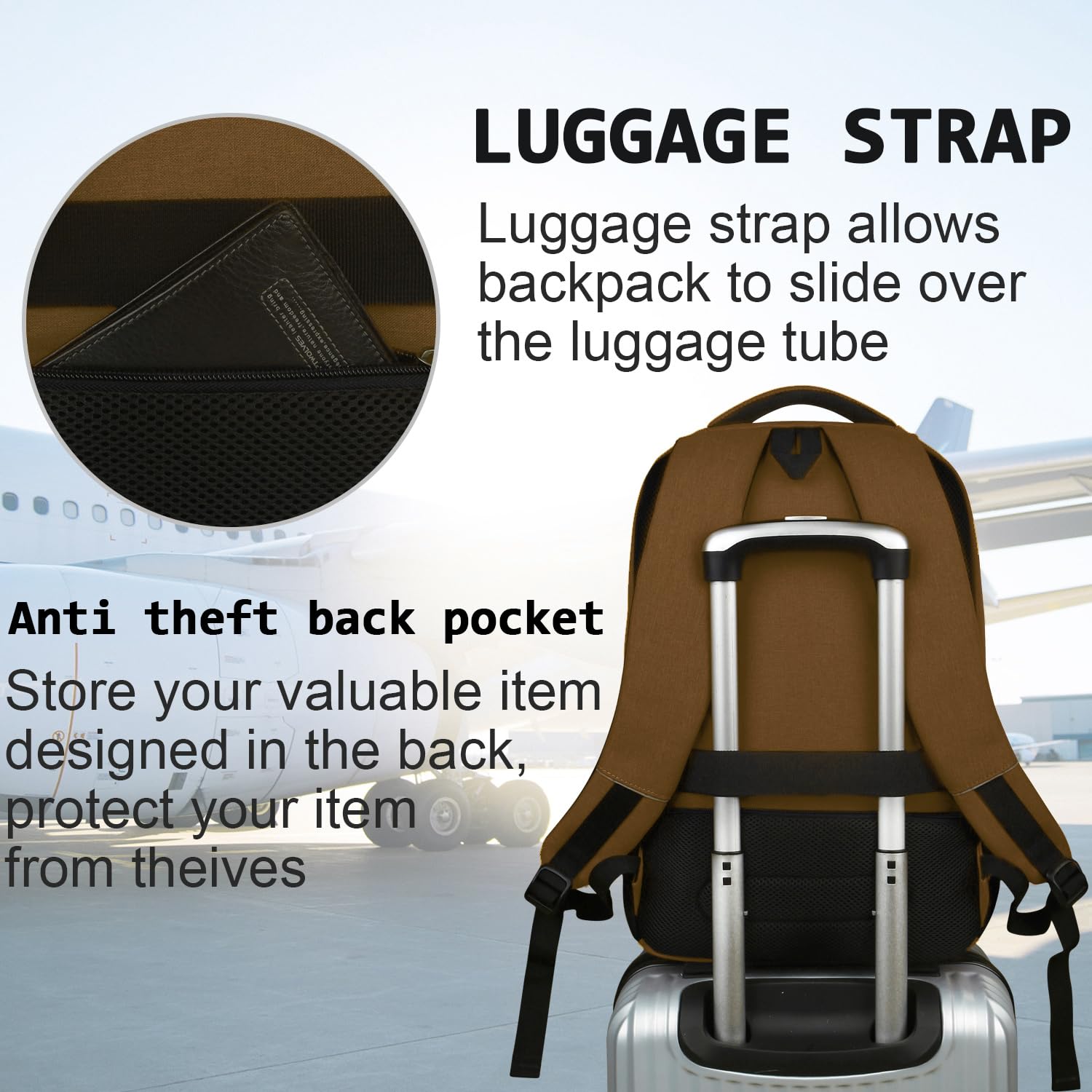 SecureSlim Laptop Backpack with USB & Water Resistance - Backpack Bags by Handbags Specialist Headquarter | Available at Handbags Specialist Headquarter