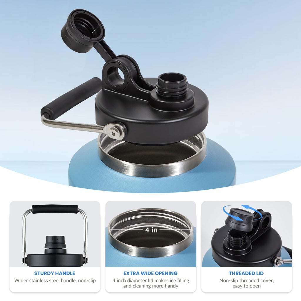 HydraGuard 128oz: Dual-Vacuum Stainless Water Jug - Water Bottles by Handbags Specialist Headquarter | Available at Handbags Specialist Headquarter