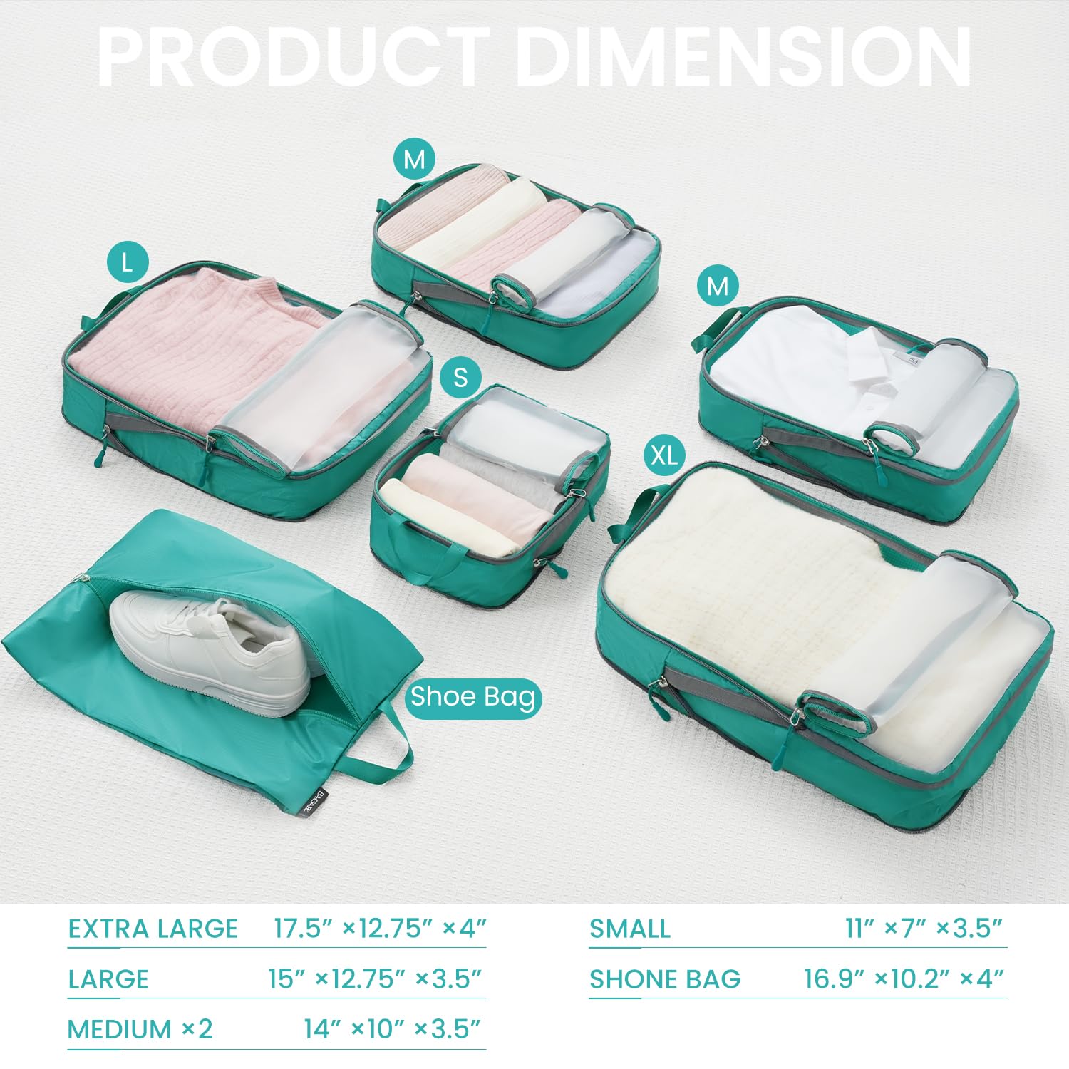 BAGAIL Travel Compression Cubes Set for Packing Ease -  by Handbags Specialist Headquarter | Available at Handbags Specialist Headquarter