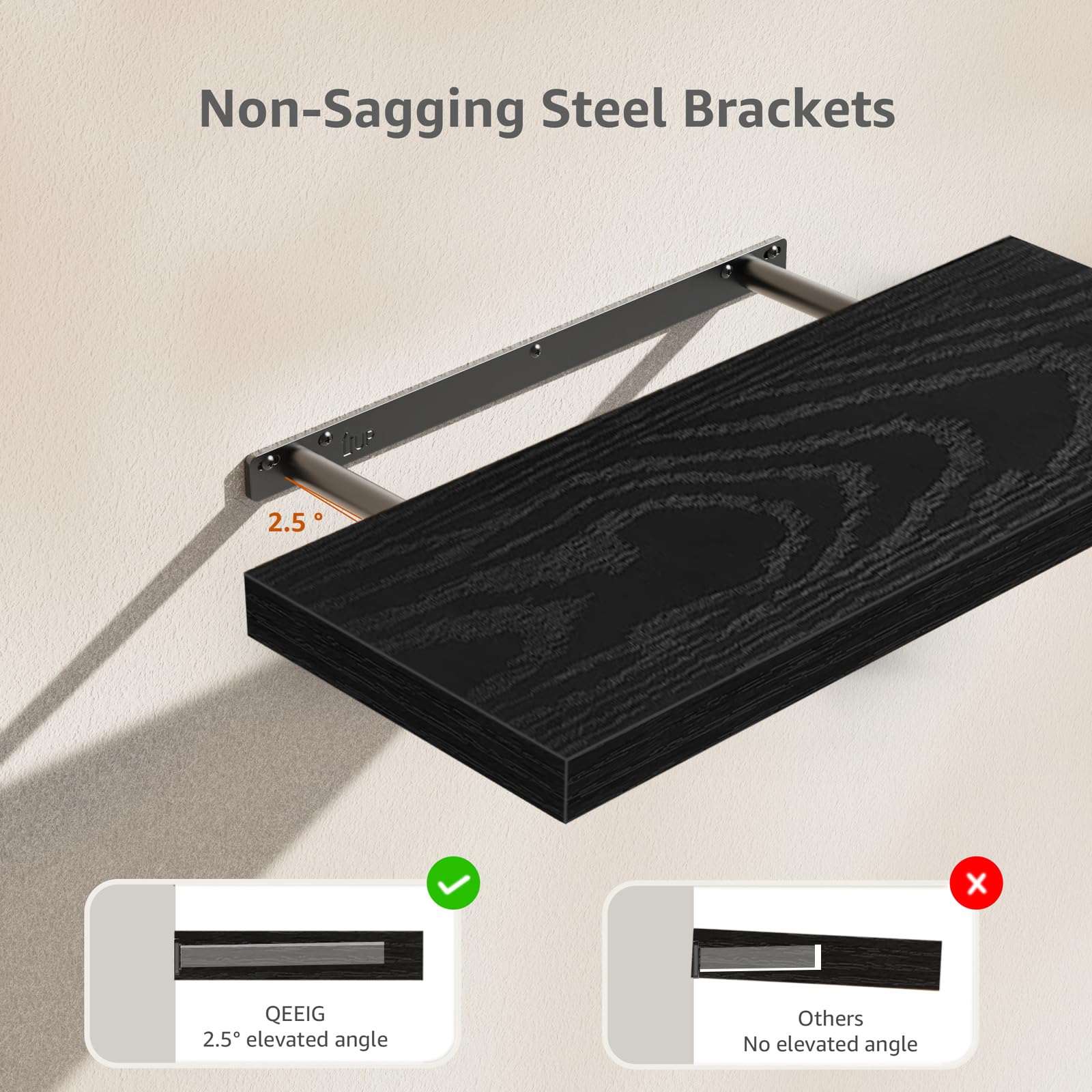 Rustic Farmhouse Shelves (008-40BN) - Decor by Handbags Specialist Headquarter | Available at Handbags Specialist Headquarter