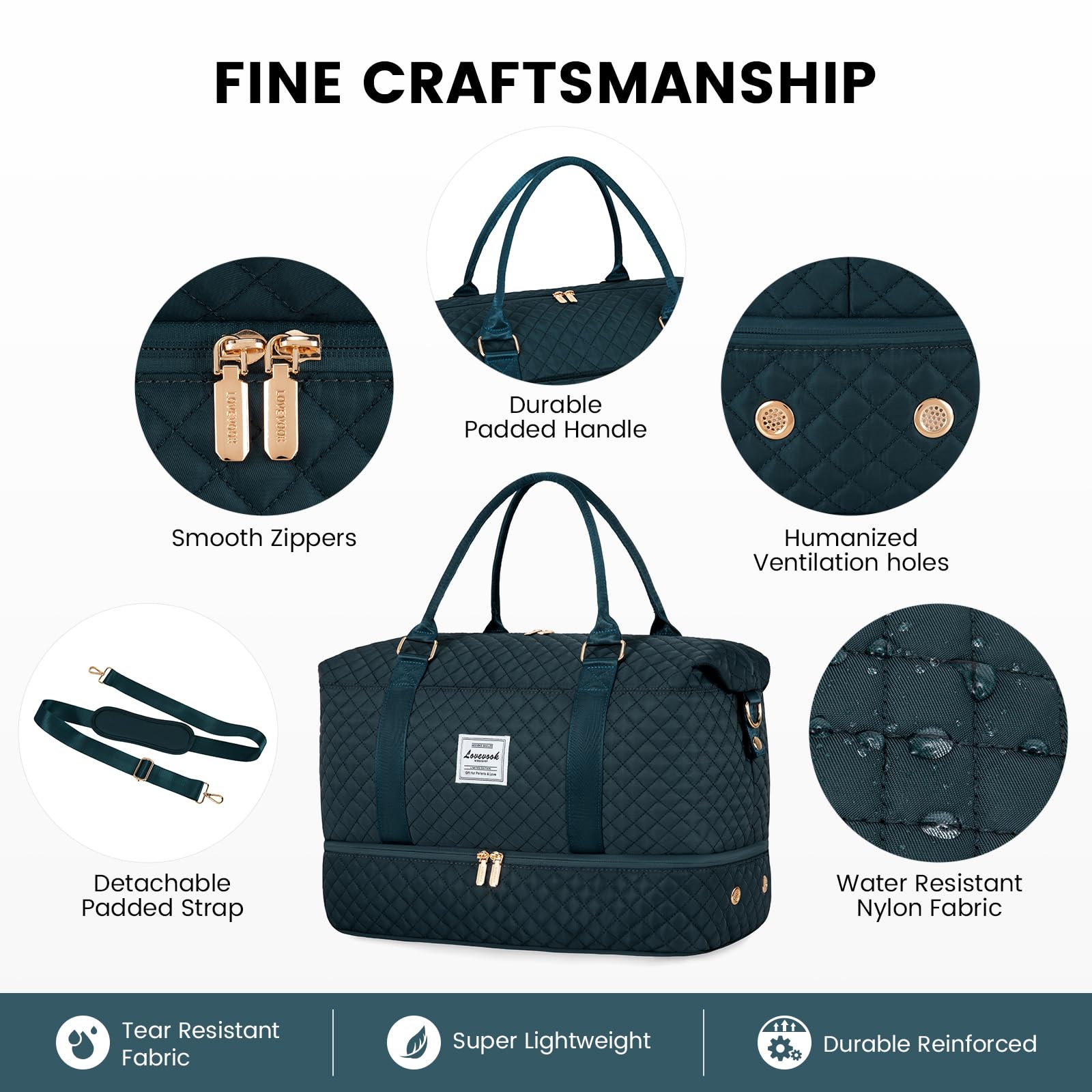 LOVEVOOK All-in-One Duffle: Travel & Gym Ready - Luggage Travel Bags by Handbags Specialist Headquarter | Available at Handbags Specialist Headquarter