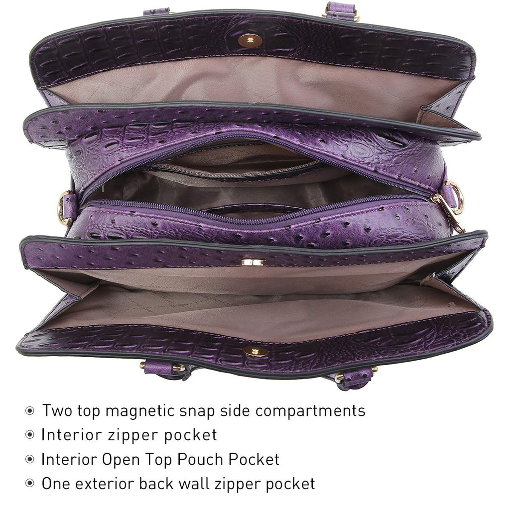 Women’s 2pc Tote & Wallet Handbag Set with 3 Compartments