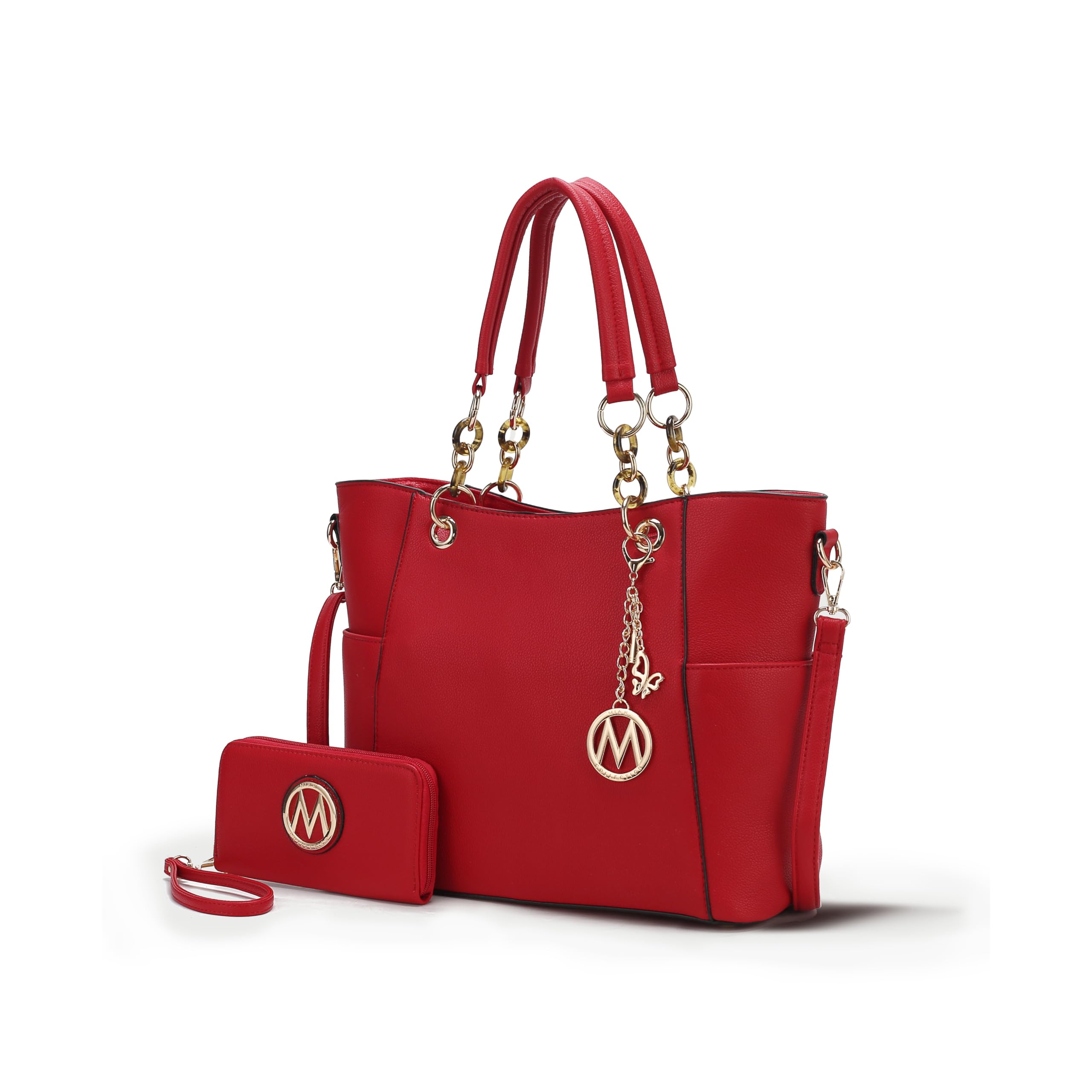 MKF Collection Vegan Leather Tote & Wallet Set