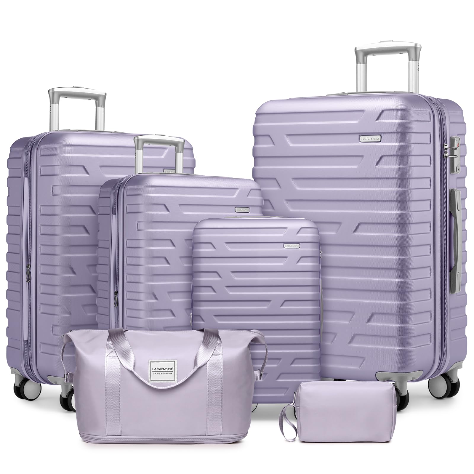 LAVENDER 6pc Hardside Spinner Luggage – ##variant## Luggage Travel Bags