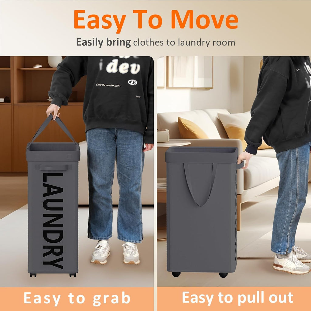 RollAway 90L Laundry Basket with Removable Bag - Laundry Baskets by Handbags Specialist Headquarter | Available at Handbags Specialist Headquarter