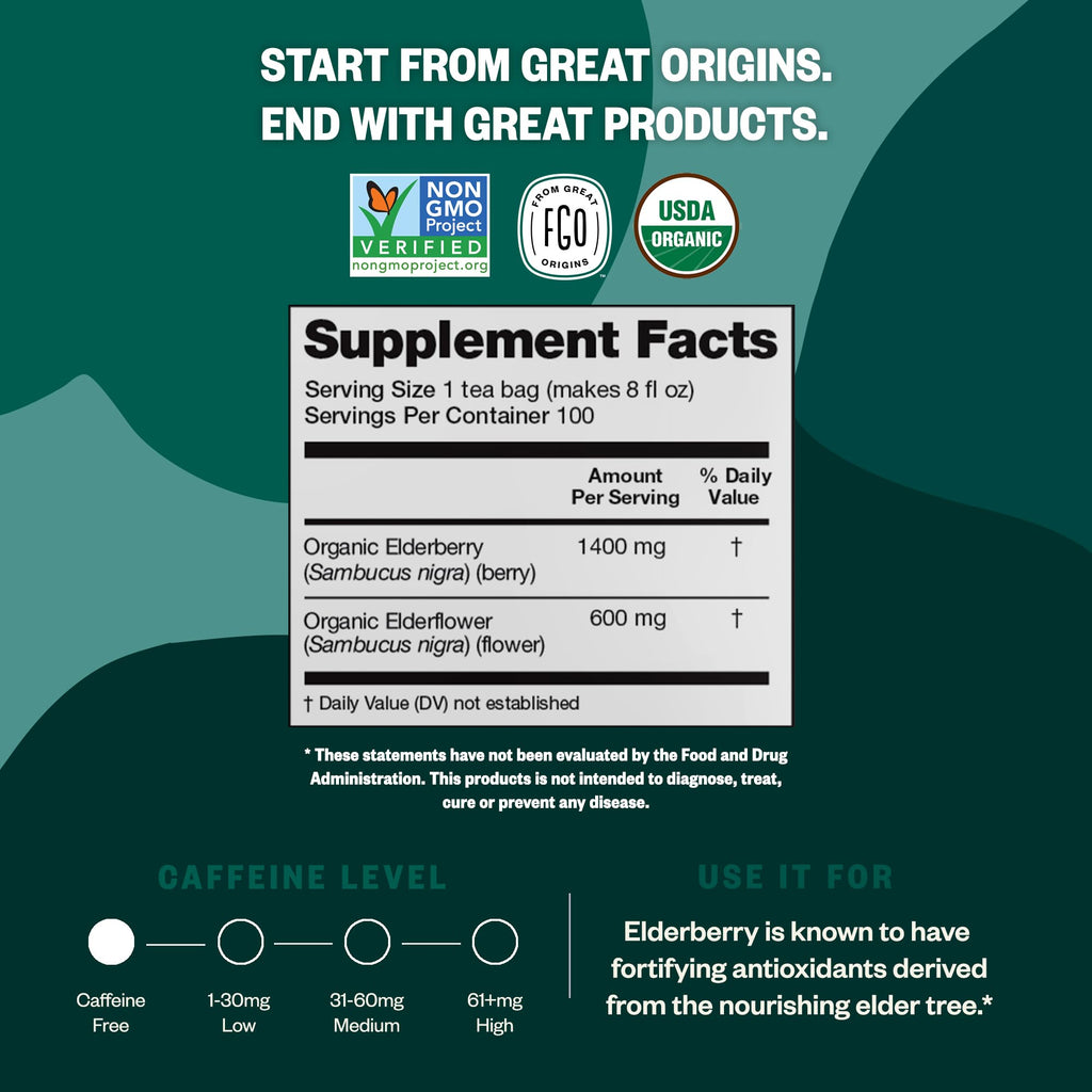 ElderZen Organic Tea - Caffeine-Free Eco Bags -  by Handbags Specialist Headquarter | Available at Handbags Specialist Headquarter