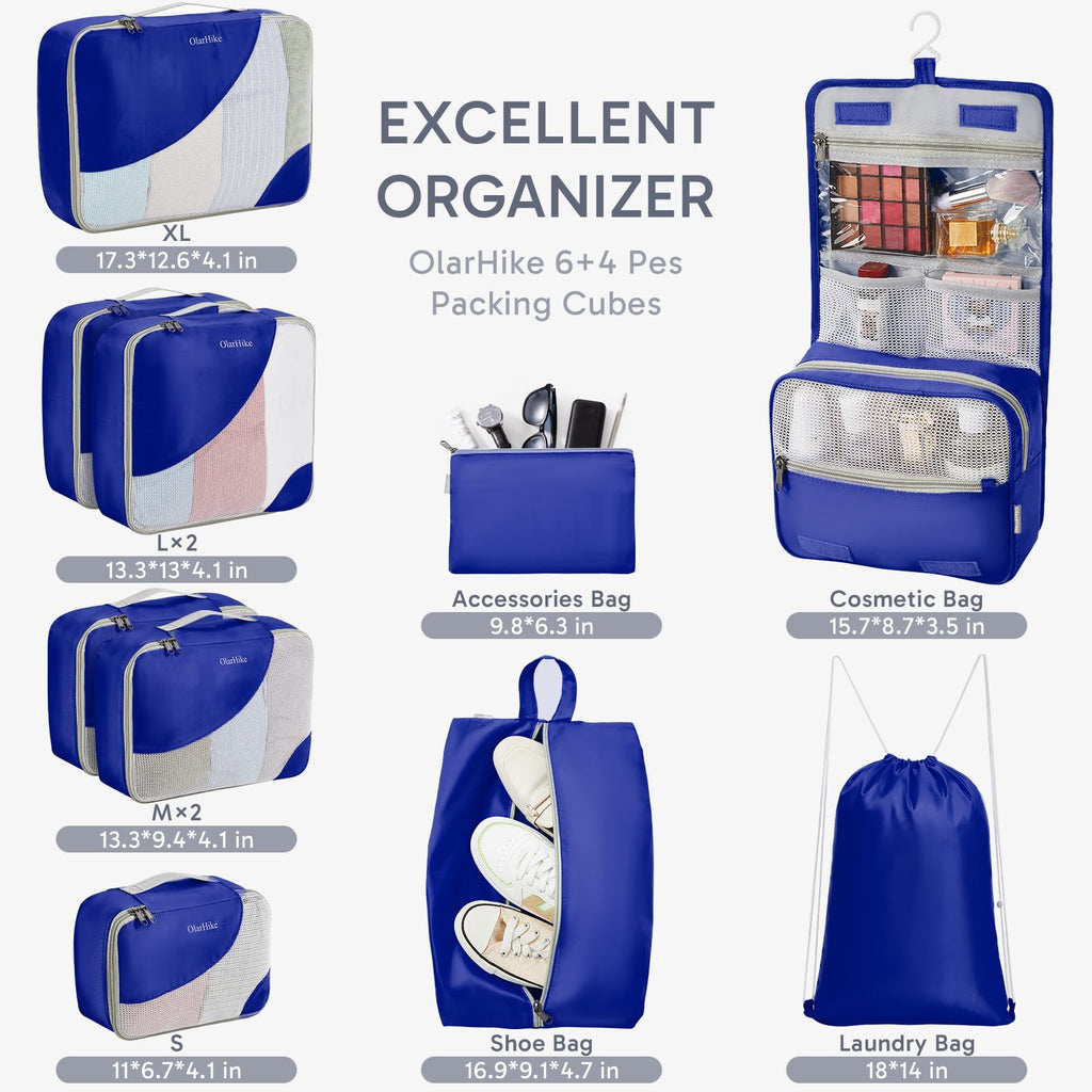 OlarHike Travel Cube Set - Cream Organizer & Gifts -  by Handbags Specialist Headquarter | Available at Handbags Specialist Headquarter
