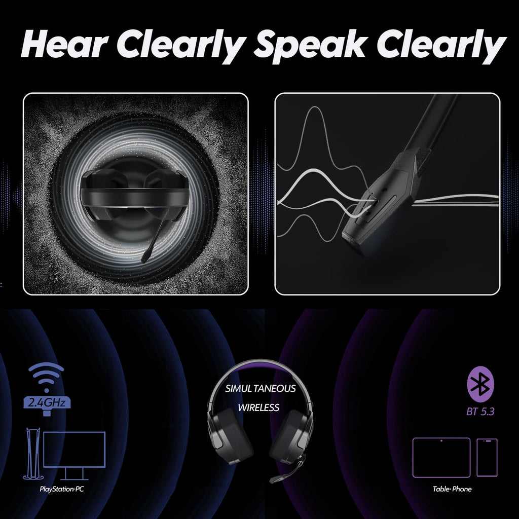 NUBWO G06 Dual Wireless Gaming Headset - Gaming Accessories by Handbags Specialist Headquarter | Available at Handbags Specialist Headquarter