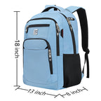 Volher Anti-Theft USB Laptop Backpack - Rose Red
