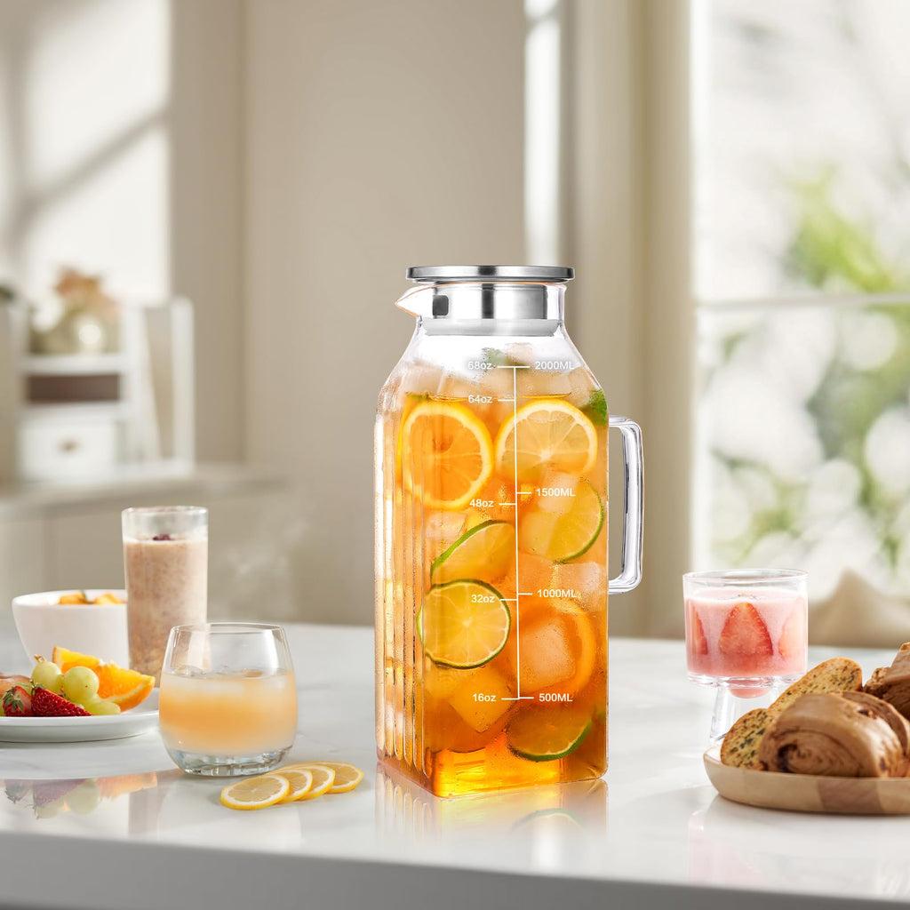 Aofmee Stainless Precision Pitcher - 68oz Borosilicate - Decor by Handbags Specialist Headquarter | Available at Handbags Specialist Headquarter