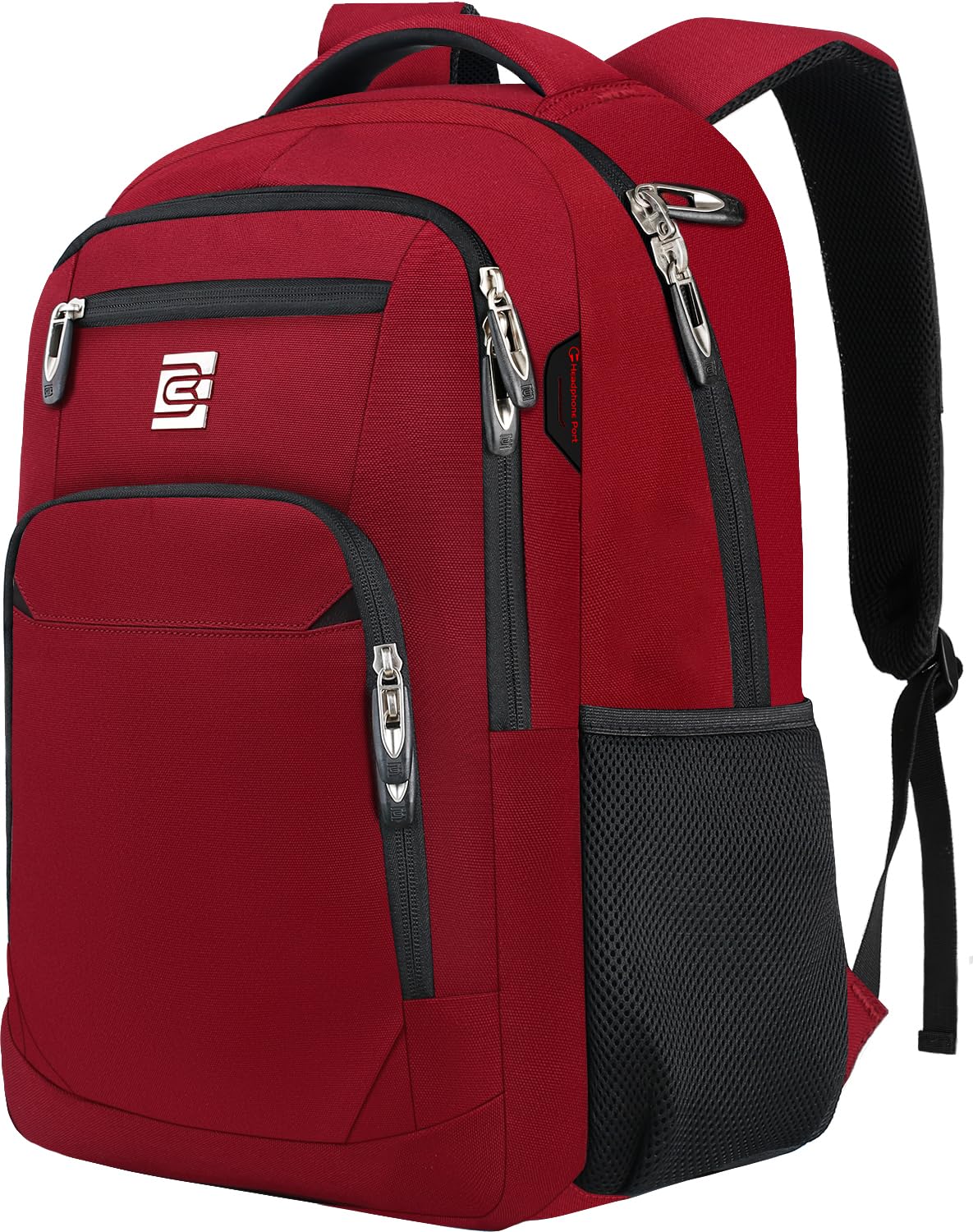 Volher Anti-Theft USB Laptop Backpack - Rose Red