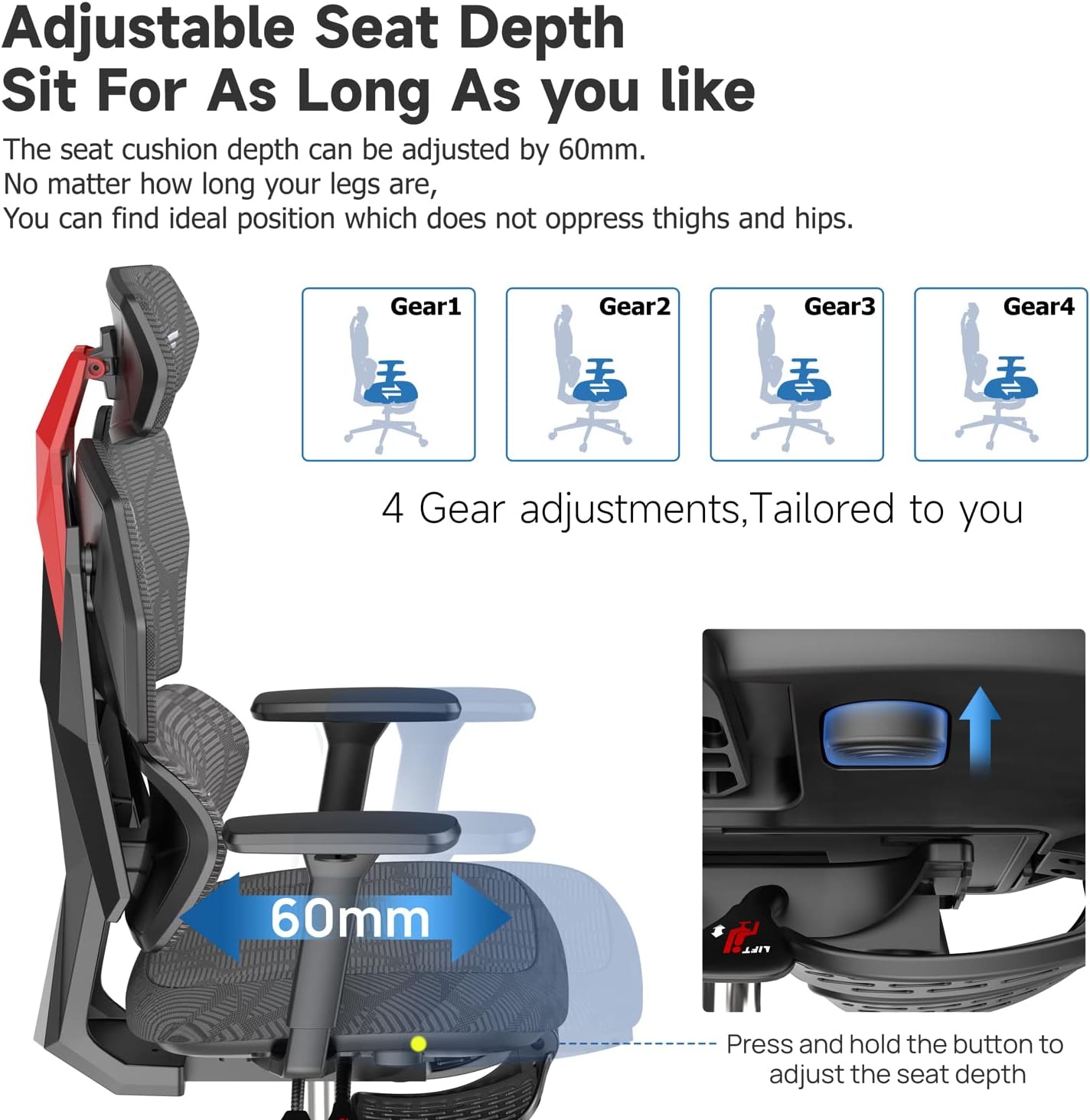 ErgoMax Gaming Chair: Tall & Recline Comfort - Gaming Accessories by Handbags Specialist Headquarter | Available at Handbags Specialist Headquarter