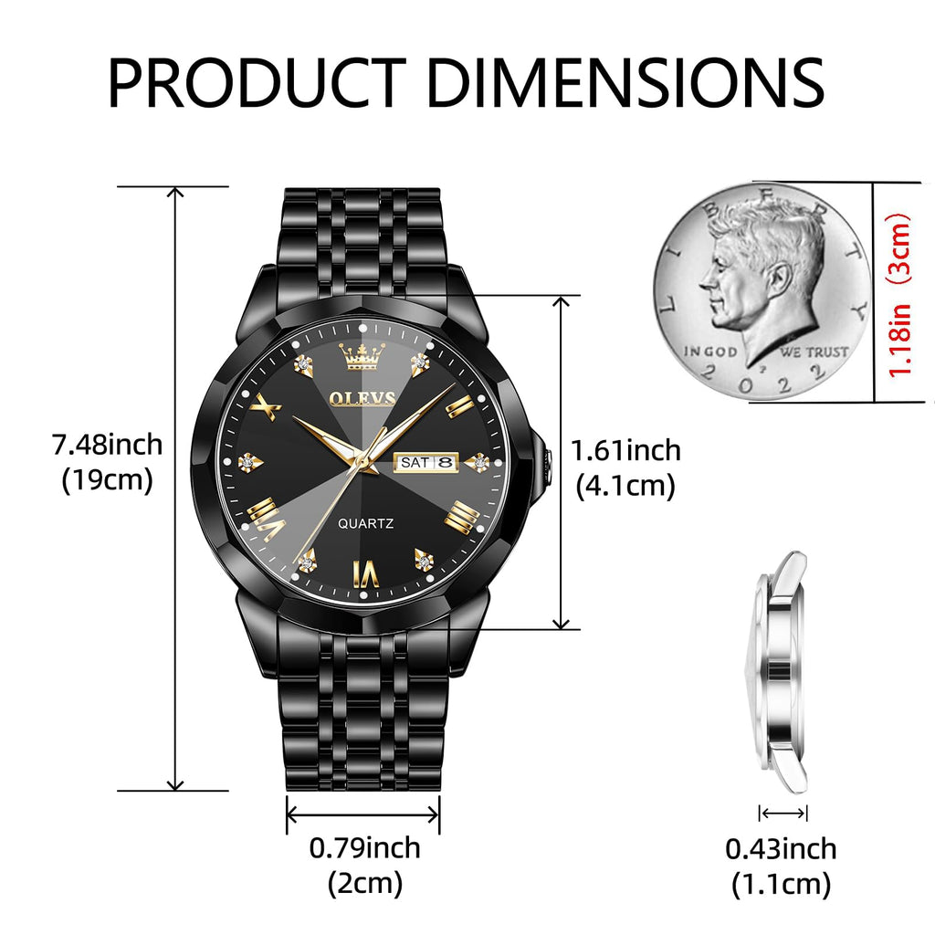 SteelGlow: OLEVS Quartz Men's Luminous Watch