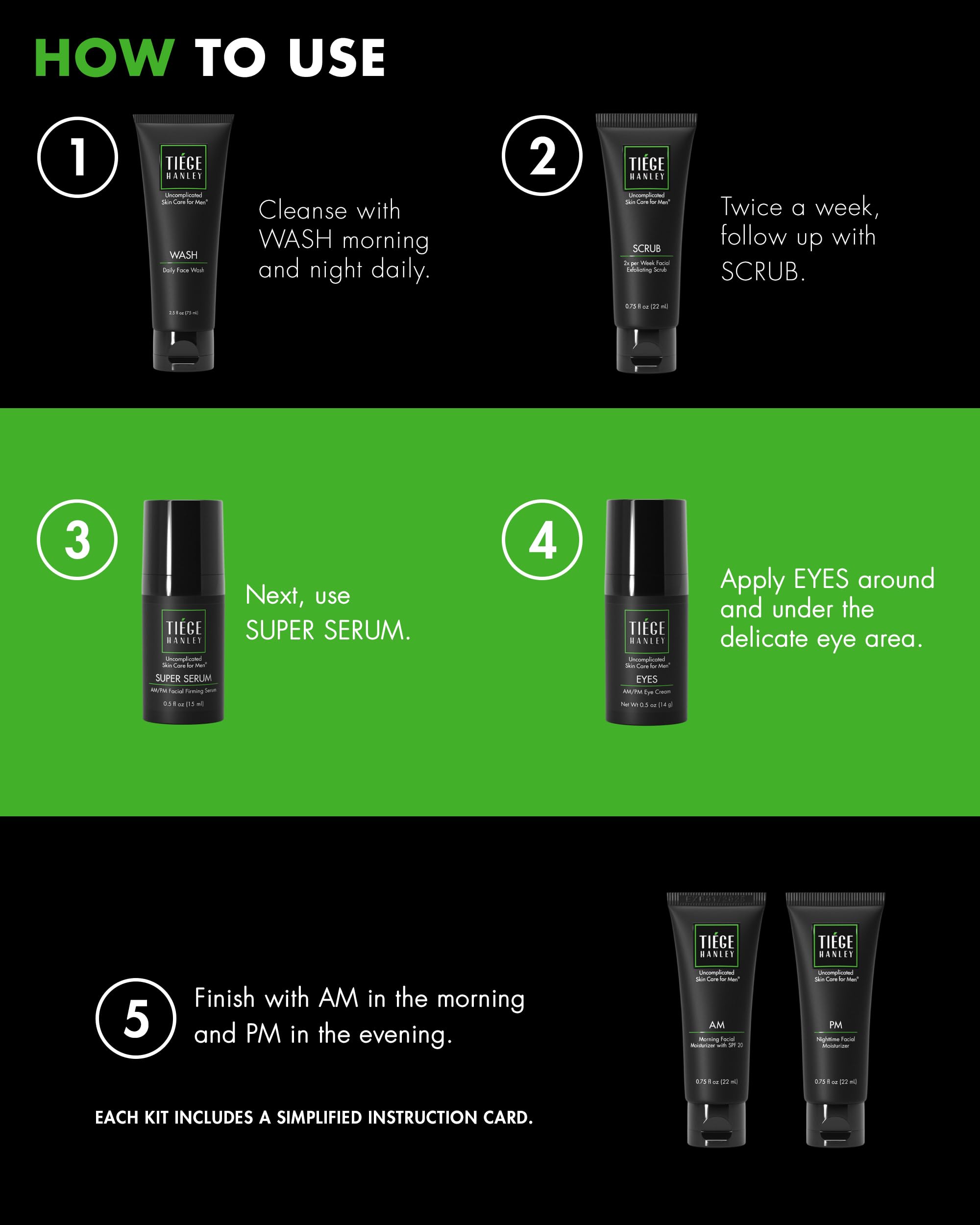 Tiege Hanley Men's Skin Care Set - Level 1 Kit