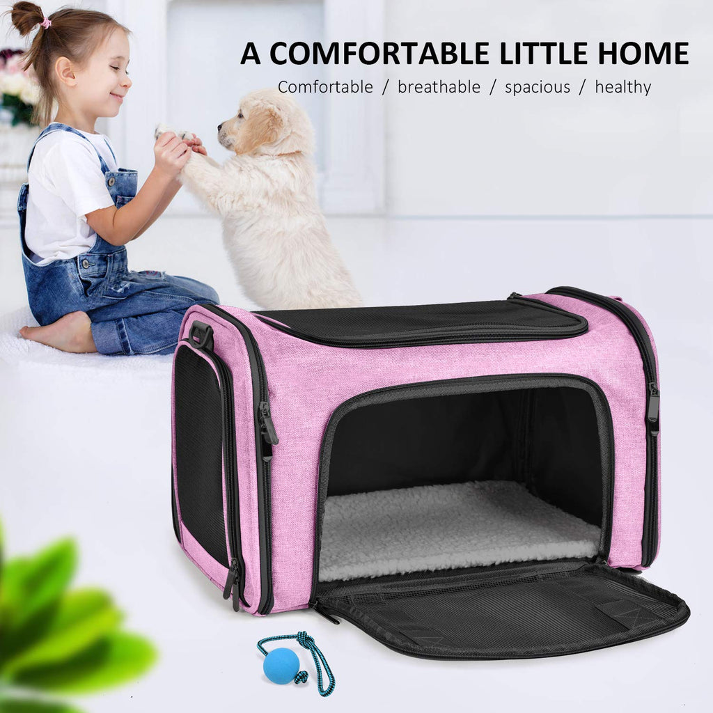 PawsVoyage: Grey TSA-Approved Pet Carrier (15lbs Max) -  by Handbags Specialist Headquarter | Available at Handbags Specialist Headquarter
